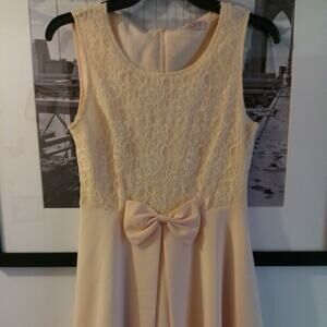 Lily J London Floral Lace Overlay Banded Tank Dress